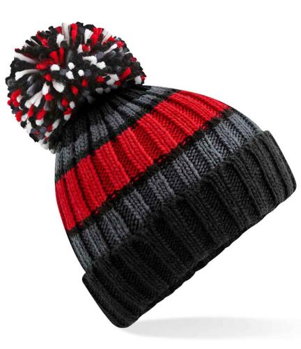 Beechfield Hygge Striped Beanie - BKCH - ONE